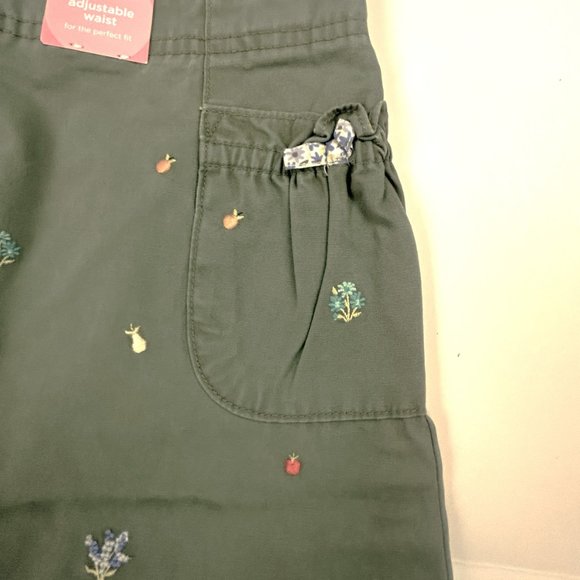 NWT Gymboree Gilr Olive Embroidered Pocket Skort & Market Scene Tank Size 6 - Picture 4 of 9